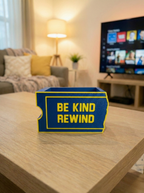 Be Kind Rewind Remote Control Holder, Retro VHS Style 3D Printed TV Remote Organizer
