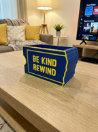 Be Kind Rewind Remote Control Holder, Retro VHS Style 3D Printed TV Remote Organizer