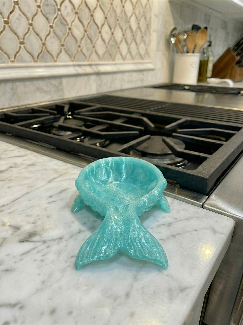 3D Printed Whale Spoon Rest, Coastal Kitchen Decor, Nautical Spoon Holder, Ocean Themed Kitchen Gift