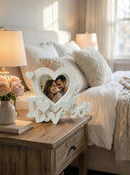 I Love You Picture Frame, Heart Photo Frame, Romantic Home Decor, Anniversary Gift, Wedding Gift, Valentine’s Day Gift, Bedroom Decor