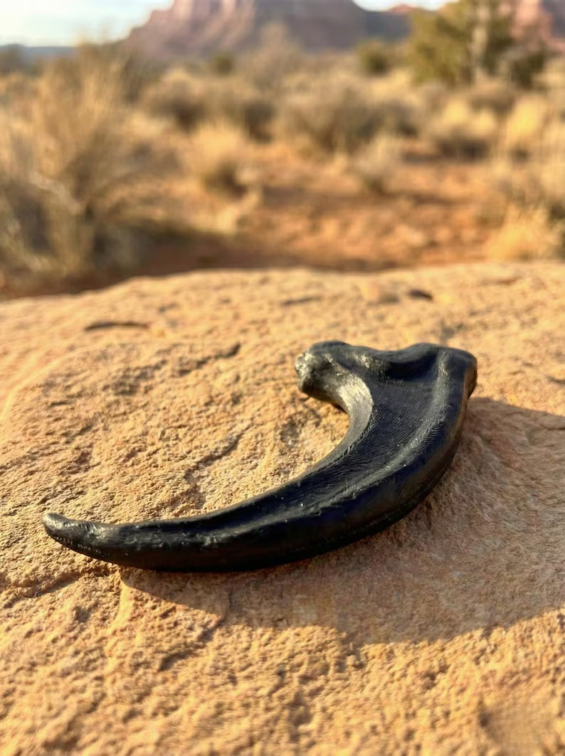 Jurassic Park Inspired Velociraptor Claw Replica, 6” 3D Printed Dinosaur Claw