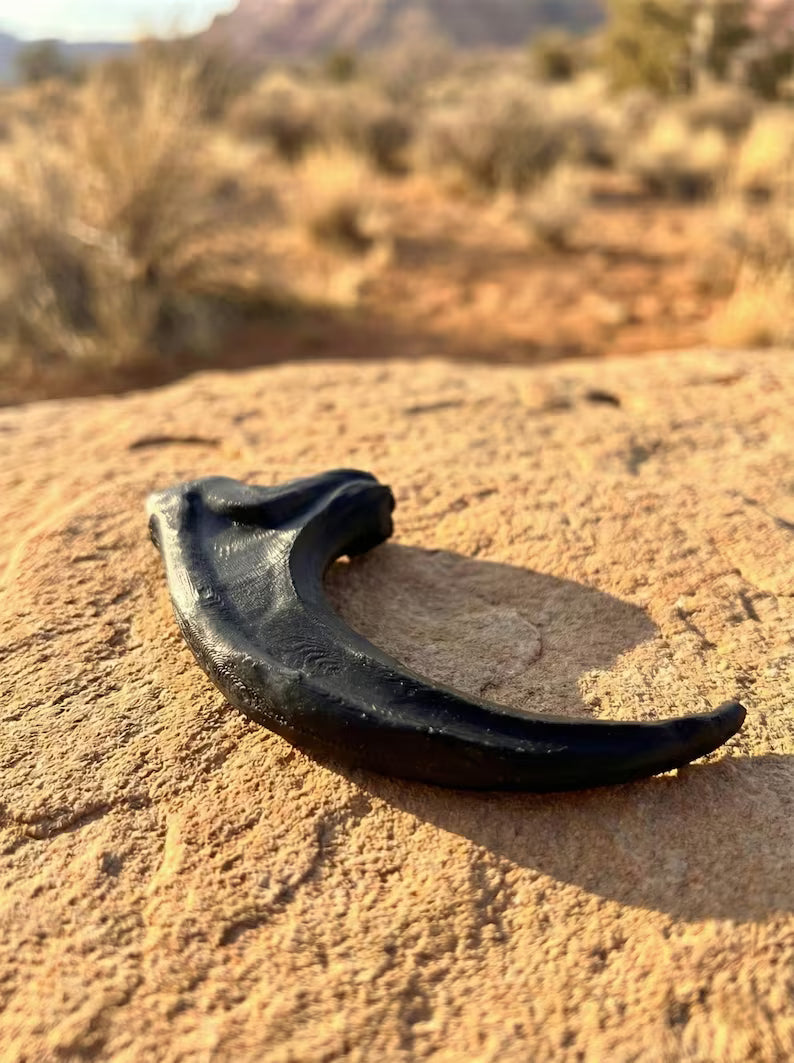 Jurassic Park Inspired Velociraptor Claw Replica, 6” 3D Printed Dinosaur Claw