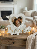 I Love You Picture Frame, Heart Photo Frame, Romantic Home Decor, Anniversary Gift, Wedding Gift, Valentine’s Day Gift, Bedroom Decor