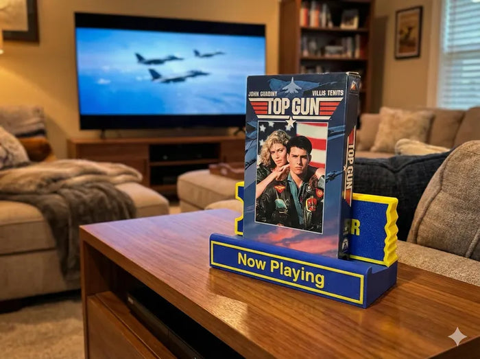 3D Printed VHS & DVD Holder | Retro Media Organizer | Blockbuster Inspired